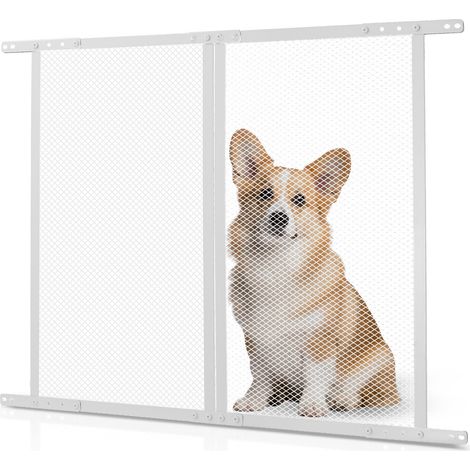 Grille de porte d'entrée de camping-car 660,4 x 609,6 mm, protection d'écran pour porte RV en alliage d'alu renforcée et respirante, facile à installer et démonter, pour animaux compagnie, blanc (1/5)