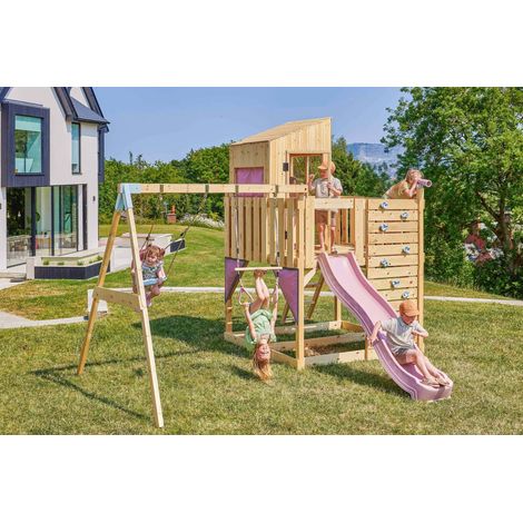 Tour de jeux PolarPlay Henry Rosa 414 x 399 cm Barre de trapèze