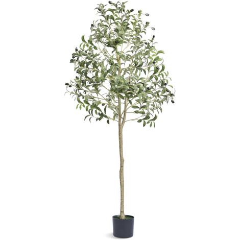 [JAMAIS UTILISÉ] Mophorn ulivo artificiale 1,5 m finta pianta PE materiale Anti-Tip protezione inclinazione Lifelike verde falso albero in vaso Home Office Decor