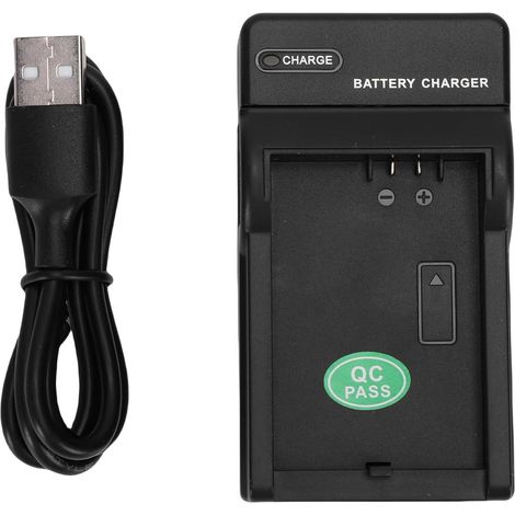 Chargeur de Batterie D'appareil Photo à Indicateur LED, Chargeur de Batterie Compatible avec Les Appareils Photo Reflex Numériques, Adaptateur d'alimentation à Charge Rapide avec (1/5)