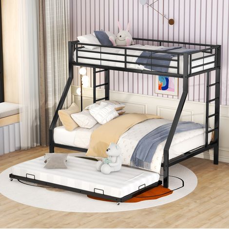 Cama Litera 90x200 Cm Estructura Metálica Y Cama Extensible (1/5)