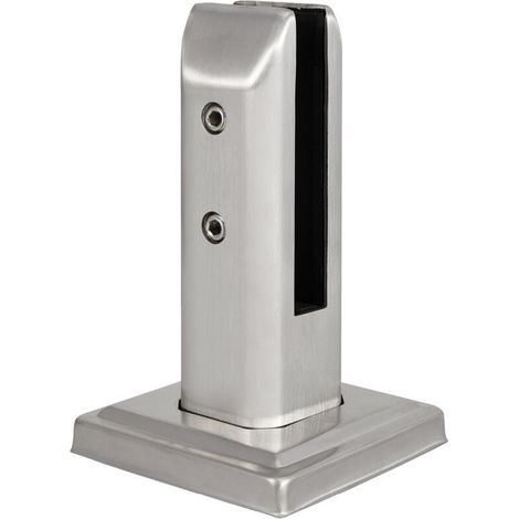 Pinces à verre carrées pour garde-corps en verre trempé de 10 à 12 mm, pince de montage de verre, épaisseur de 3 mm pour balcon, jardin, piscine, escalier, argent (1/3)