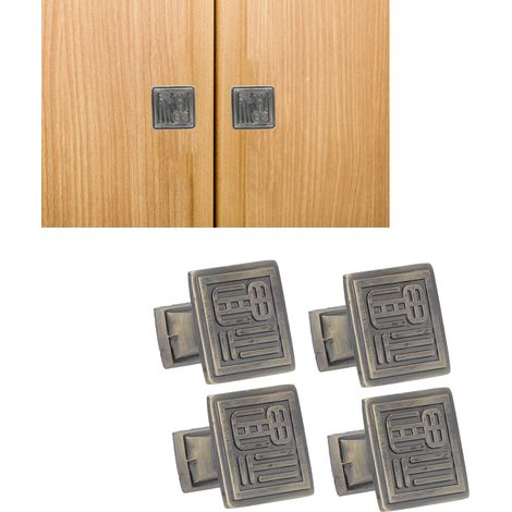 ensembles/chacun à vendre : Portes d'armoire en bronze antique avec poignées adhésives sans perçage, tiroirs et ventouses puissantes (taille 267, bronze antique) - comprend des vis adhésives. (1/5)