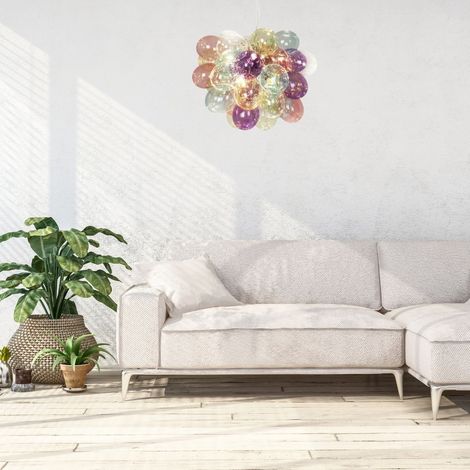 Suspension By Rydens Gross multicolore Ø50 en verre 8xG9 (1/2)