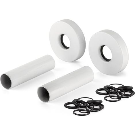 Juego de cubremangueras con roseta de latón blanco APM 061BB.70  Blanco
