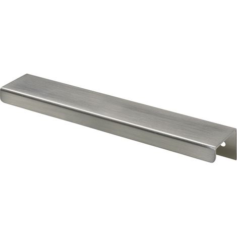 Hettich Möbelgriff Aluminium Edelstahl Optik 12,5 x 180 x 35 mm -1 Stück Filzgleiter & Möbelgriffe