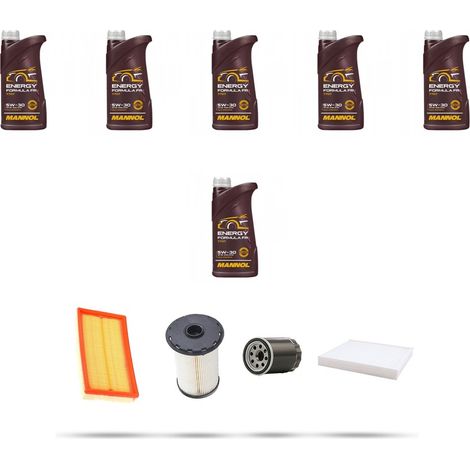 Kit tagliando 4 FILTRI e 6L OLIO compatibile con Ford Focus C-Max 1.8 TDCI 85kw dal 2005 (1/5)