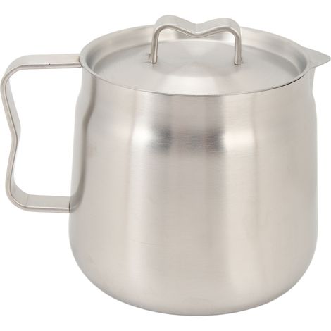 Lot en acier inoxydable de rangement d'huile 1,5L avec filtre amovible, grande capacité, anti-fuite, prise facile. (1/5)