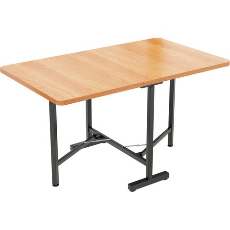 Mesa de comedor extensible 120 x 80 cm en MDF, plegable, estilo moderno minimalista (1/5)