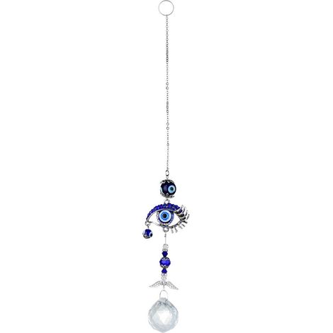 Pendentif attrape-soleil en cristal en forme d'ange, porte-bonheur protection contre le mauvais œil, décoration lustre pour intérieur et extérieur (1/5)