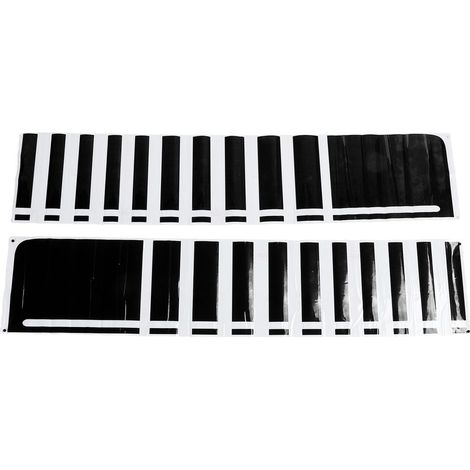 1 paire de rayures de capot de voiture, décalcomanies gauche droite, décoration sportive de course de carrosserie automobile pour camions SUV véhicules tout-terrain, noir mat. (1/4)