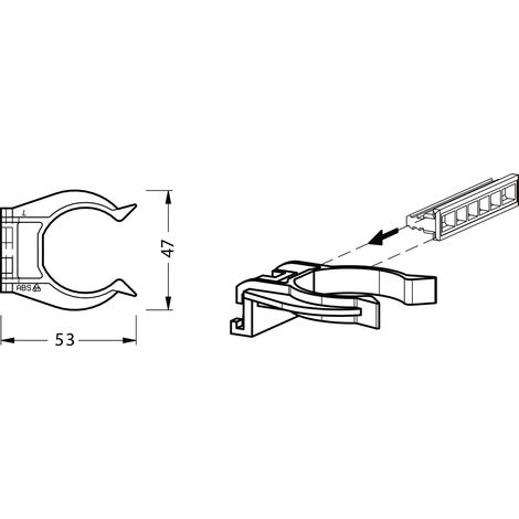 Camar Unico Sockelblenden Clip, Sockelfuß Blende aus Kunststoff schwarz (1/3)
