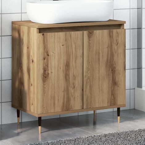 Badschrank Artisan-Eiche 58x33x60 cm Holzwerkstoff