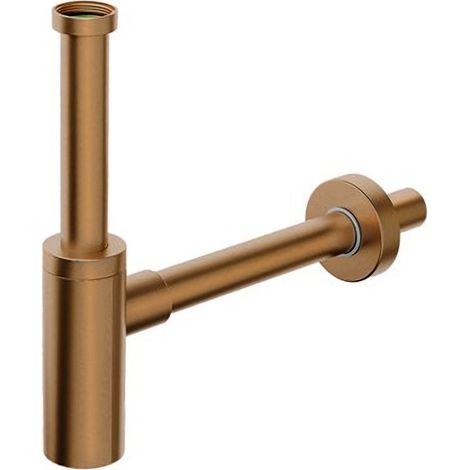 INOXMATER siphon de lavabo 5/4", drain 32mm, acier inoxydable/cuivre mat