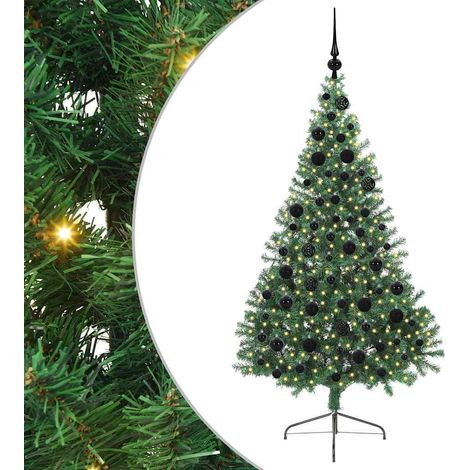 Árbol de Navidad Artificial Preiluminado Verde 180 cm PVC vidaXL (1/5)