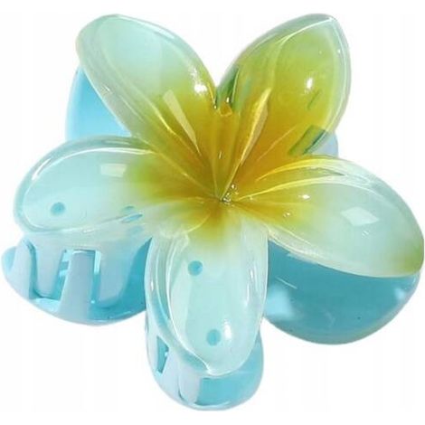 Pinza para el cabello XL con forma de flor azul degradada 7,5x8cm SP285 (1/5)