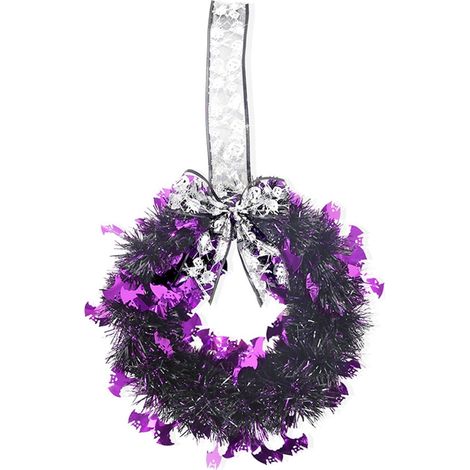 Couronne D Halloween - Couronne De Porte Avec Citrouille Amusante Et Décorations Festives - Pour Extérieur Ou Intérieur - 1 Pièce (1/4)