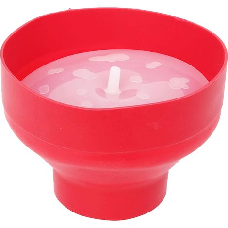 C106CAS002 Mikrowellen-Popcornmaschine mit faltbarer Schüssel für gesundes Popcorn, Rot (1/5)