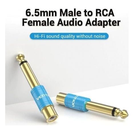 Vention Adaptador Jack VDD-C03/ RCA Hembra - Jack 6.5 Macho/ Azul (1/2)