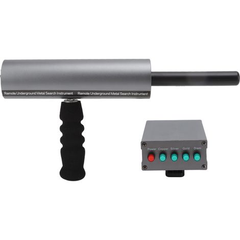 Unterirdischer Metalldetektor mit einer Reichweite von 800 Metern und einer Suchtiefe von 14 Metern, aus Aluminium gefertigt, für die Schatzsuche. UK-Stecker 100–240 V, Farbe: Eisengrau. (1/5)