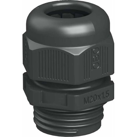 OBO Bettermann Raccord vissé pour câbles entièrement métrique M12 polyamide noir, 2022883 (1/2)