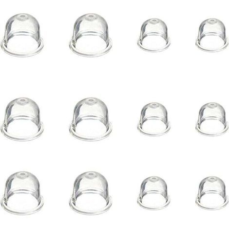 12 Pieces Carburetor Primer Pump Bulb 19mm and 22mm Primer Bulb Carburetor Accessories for Brushcutter Chainsaw Blower Lawnmower - (1/4)
