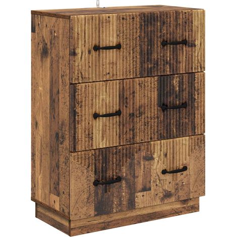 Schubladenschrank Altholz 66 x 34,5 x 87 cm Holzwerkstoff vidaXL