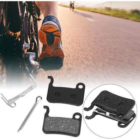 Qiilu plaquettes de frein en métal 1 paire semi-métallique résine montagne vélo de route vélo freins à disque plaquettes blocs (1/4)