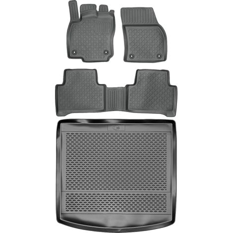 Volkswagen Touran II Minivan de 2015 SET - Alfombrillas para coche + alfombrilla para maletero