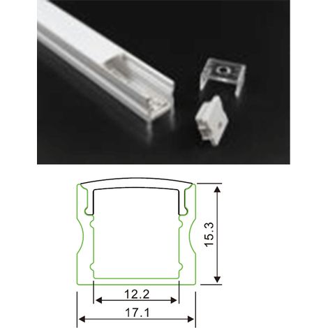 PROFIL ALU LARGE DE SURFACE BARRE DE 1M X5 ASLED PRSXL5X1M