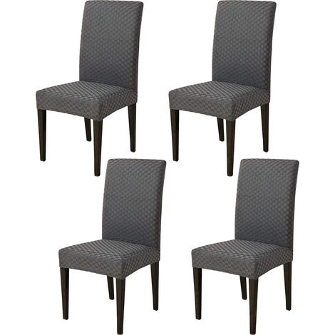 Set of 4 stretch chair covers with removable and washable high backrests for dining room, kitchen, wedding, banquet, party decoration (1/5)