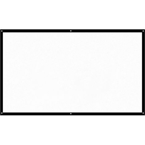 H70 70'' HD 16:9 tragbare Projektionsleinwand aus weißem Dacron, 70 Zoll Diagonale, faltbar, für Heimkino, Wandprojektion im Innen- und Außenbereich.