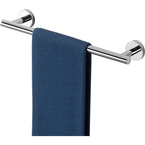 1 Porte Serviette Mural, Acier Inoxydable SUS304, Chrome Poli, Support Robuste, Pour Salle De Bain Cuisine
