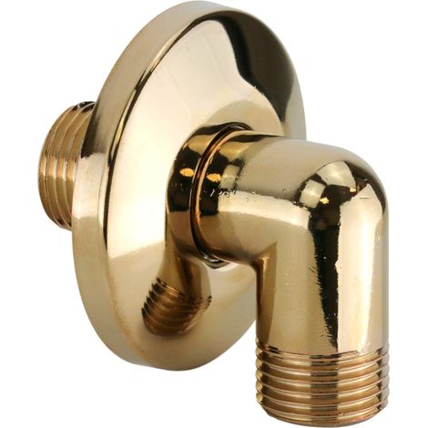 Toma de agua para montaje en pared en color oro pulido, conexión 1/2 x 1/2" De Borri D-G104  Oro (1/2)