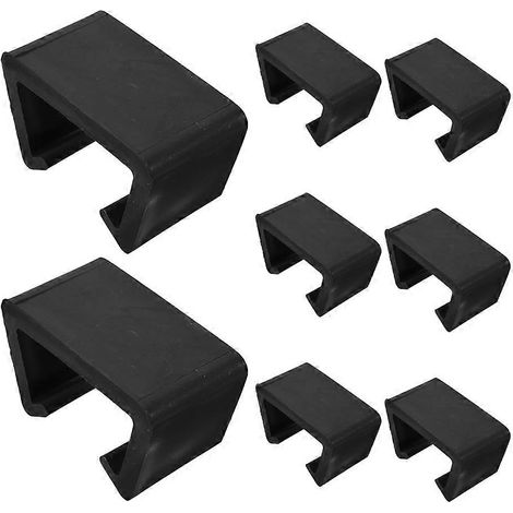 Clips pour canapé en rotin, 16 clips en plastique noir pour meubles en rotin, utilisés pour fixer solidement les meubles. (1/5)