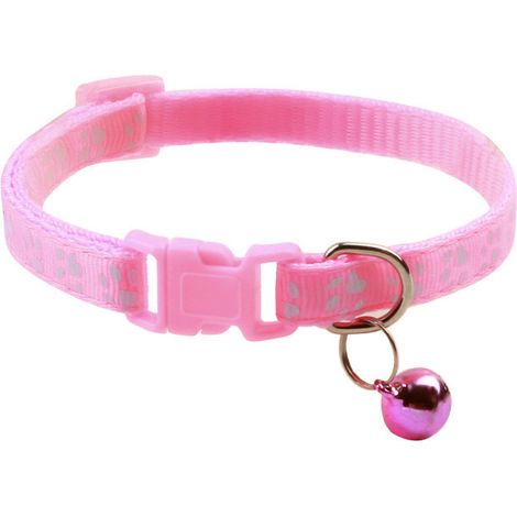 Collier pour chat imprimé léopard, collier réglable pour animal de compagnie avec boucle de sécurité à cloche (1/4)