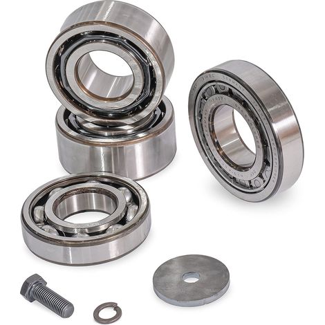 Kit Roulement STD pour surpresseur à lobes, gamme RBS, tailles 95-105-106: Roulement, roulement 6312, roulement 3312, disque de blocage de roulement, vis, rondelle. 1 boîte (1/2)