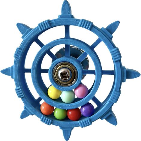 Accessoire amusant à mâcher pour cage à oiseaux Bec d'exercice rotatif et coloré à suspendre pour l'entraînement et l'enrichissement de la cage (1/5)