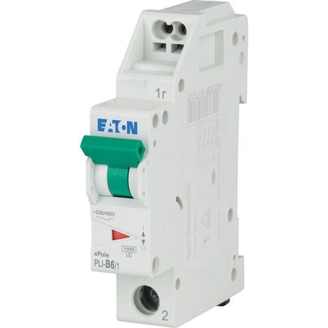 Eaton Interruttore automatico (MCB) con morsetto a innesto, 6 A, 1p, Caratteristica: B, 101247