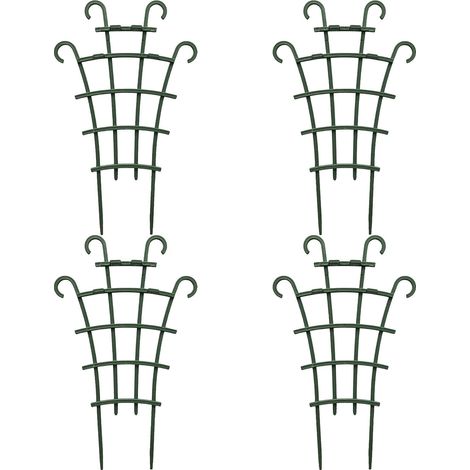 Trellis Pour Plantes En Pot - Support Pour Plantes Grimpantes En Plastique - Treillis Intérieur Empilable - Lot De 4 (1/5)