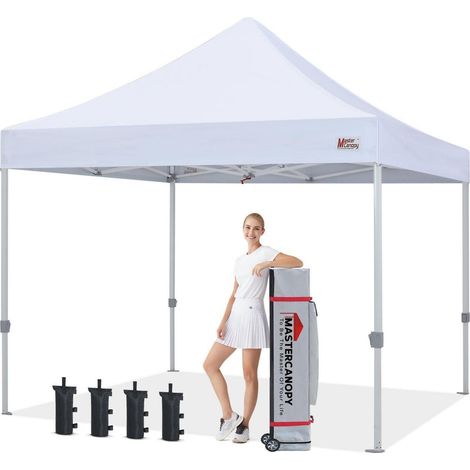 Faltpavillon 3x3m Heavy-Duty Pop-up für Events & Märkte, Weiß (1/5)