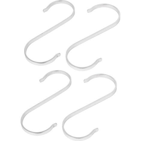 4Stk Badezimmer-Zubehör Küche Badenzimmer Rostfreier Stahl S Form Handtuchhaken Nutzhaken Hänger (1/2)