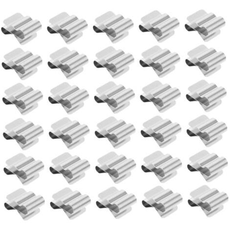 30-teiliges Set aus Metallclips für Solarkabel, Edelstahl-Federklemmen zur Befestigung und zum Kabelmanagement an Photovoltaik-Modulrahmen, schnelle Installation und (1/5)