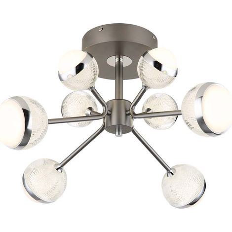 Globo - plafonnier - Untsy - nickel - métal - Ø 61cm - LED - (1/5)