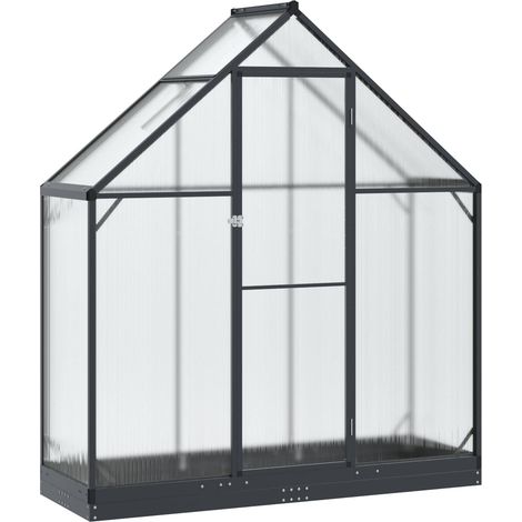 vidaXL  Garden Greenhouse  with Door Anthracite 183.5 x 63.5 x 207 cm