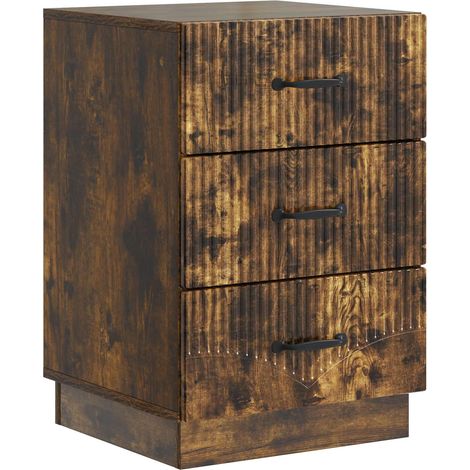 Bedside Cabinet Smoked Oak 43 x 41 x 63.5 cm Engineered Wood vidaXL