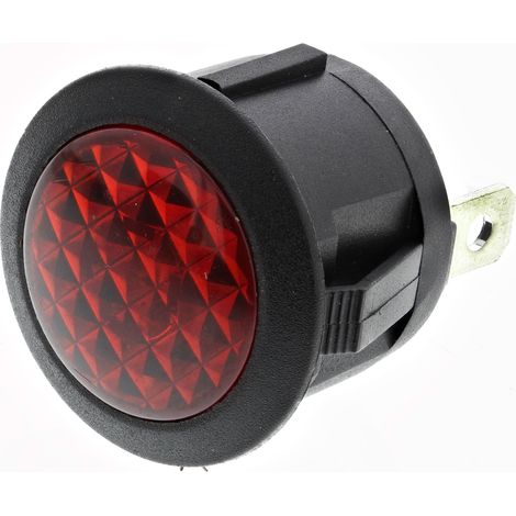Rs Pro – Voyant LED lumineux rouge 20.8mm – Tension 220V c.a. – Indicateur de panneau pour montage rapide – Couleur de flux lumineux rouge