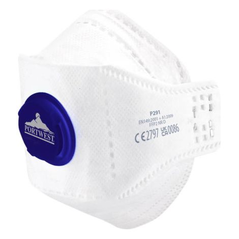 Mascarilla EAGLE 7 puntos ensayo Dolomita plegable con válvula FFP2 P291 (pack de 10)