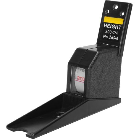 Mètre ruban de 2 mètres de hauteur, outil de mesure extensible en métal (noir) (1/5)