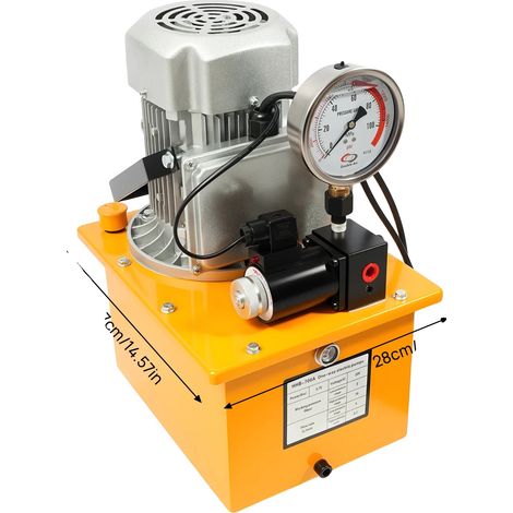 Pompe hydraulique électrique, puissance de 750W, réservoir de 7L, JAUNE (1/2)